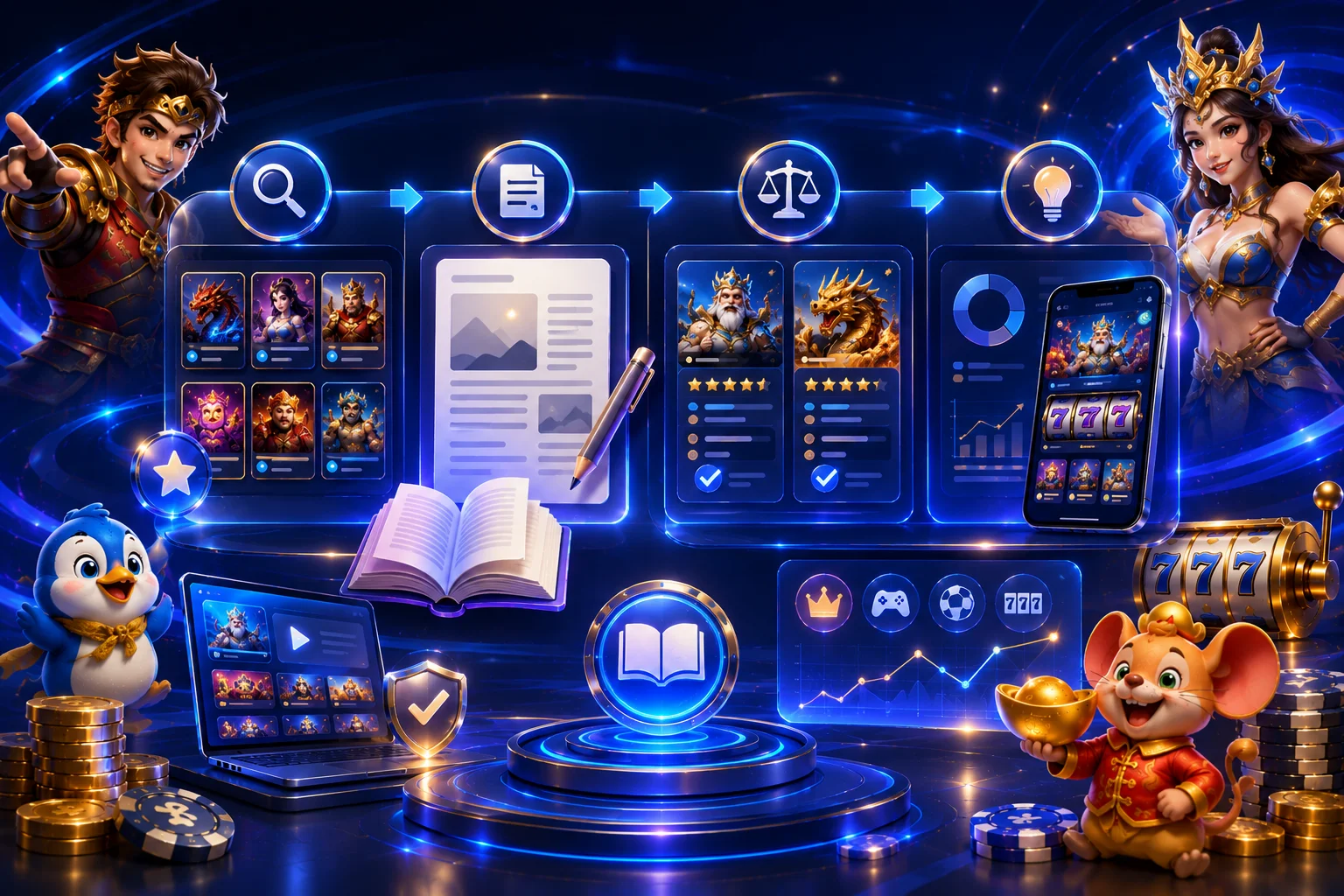 โครงสร้าง Discover Read Compare และ Understand สำหรับบทความและคู่มือเกมสล็อต