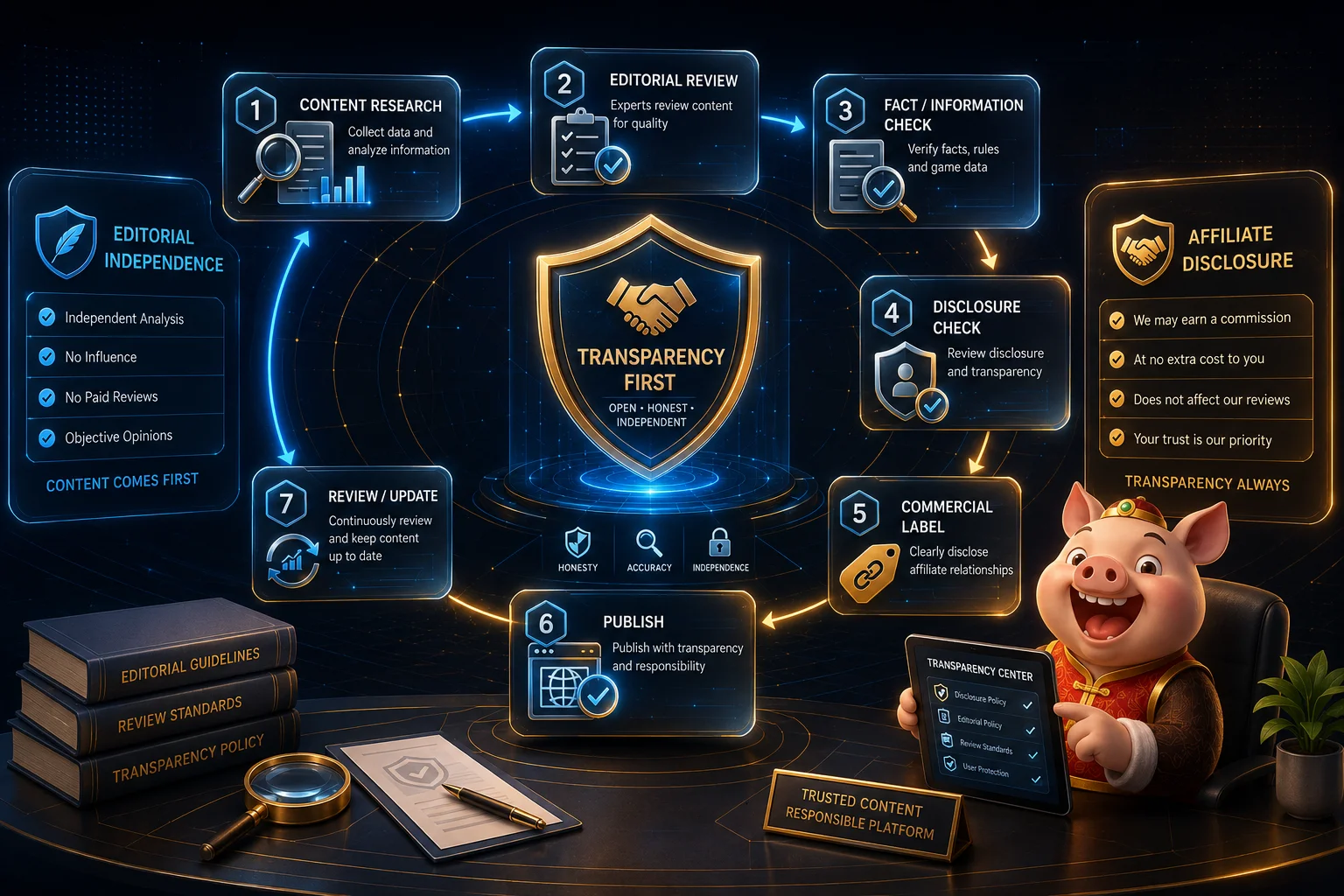 Editorial และ Affiliate Transparency Framework ของ KU SLOT