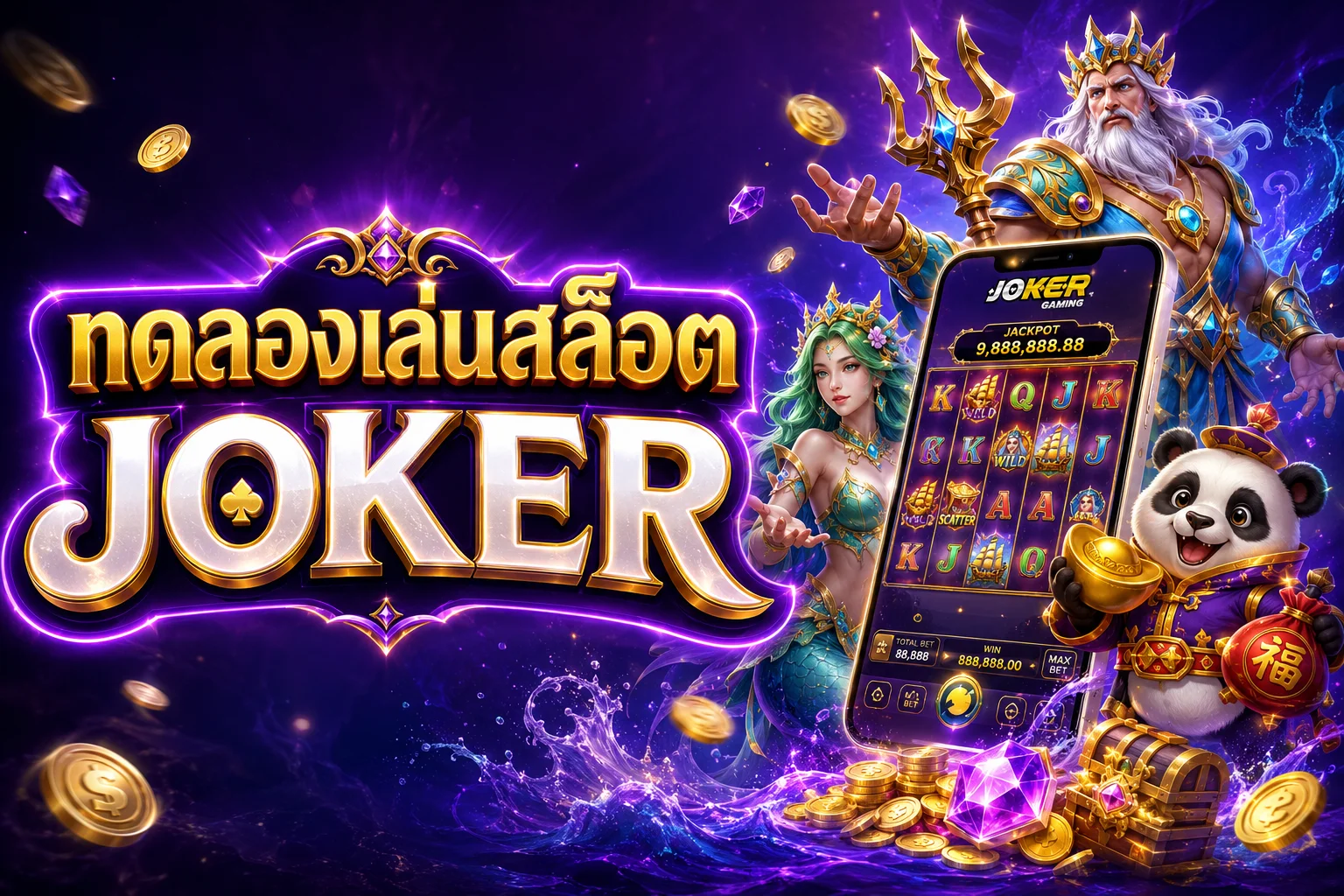 ทดลองเล่นสล็อต JOKER แบบ 3 รอบเพื่อเปรียบเทียบเกม