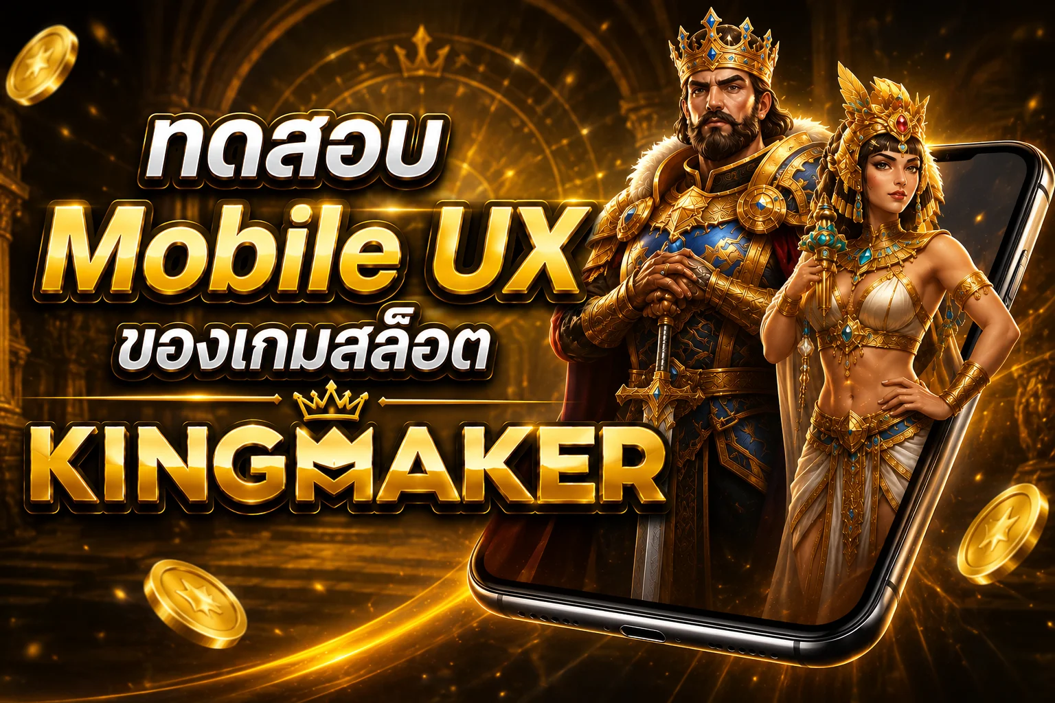 ทดสอบ Mobile UX ของเกมสล็อต KINGMAKER