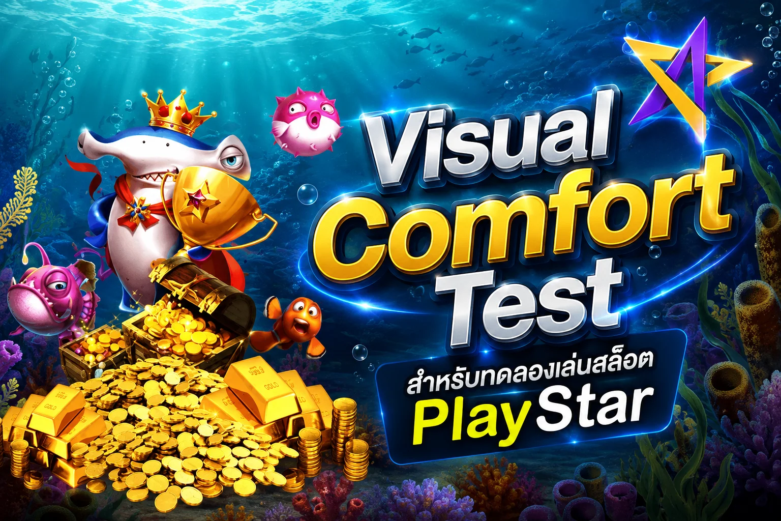 Visual Comfort Test สำหรับทดลองเล่นสล็อต PlayStar