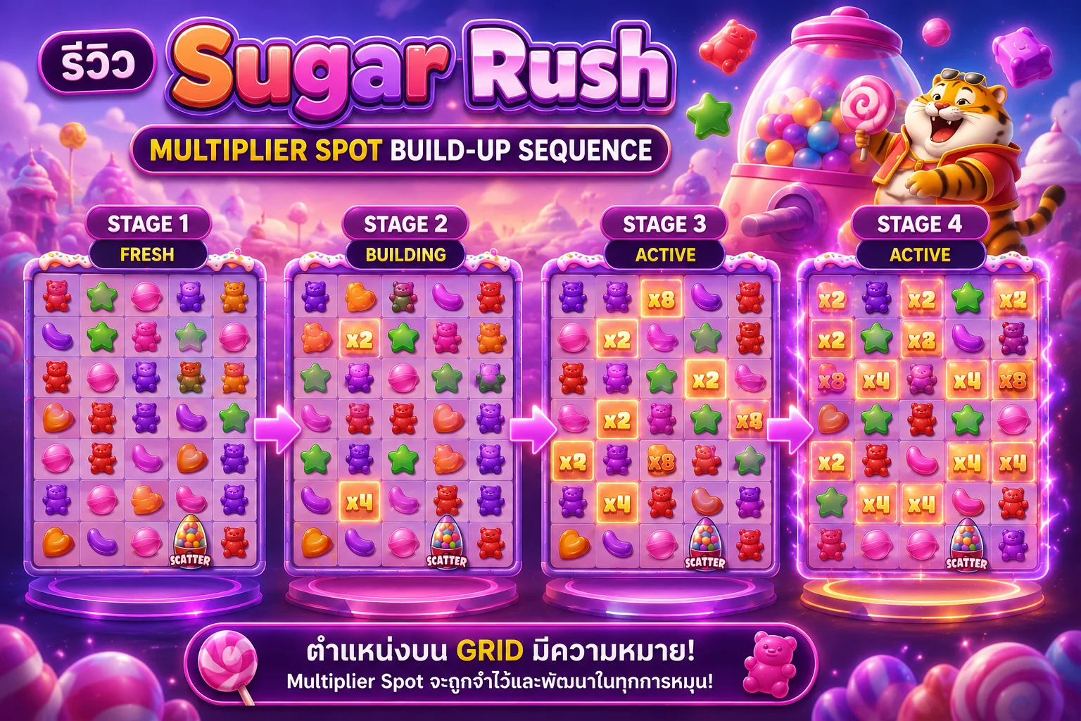 Multiplier Spot Build-Up ของ Sugar Rush